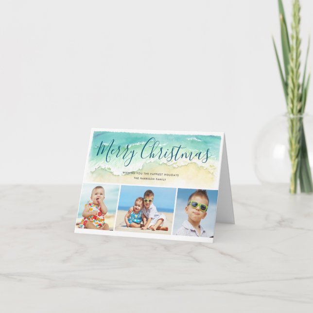 Blankat julklapp för fotopappat foto-Helgdag Helgkort (Framsida)
