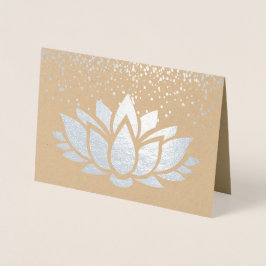 Blankblomsterdesign för REAL silver Folierat Kort