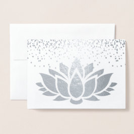Blankblomsterdesign för REAL silver Folierat Kort