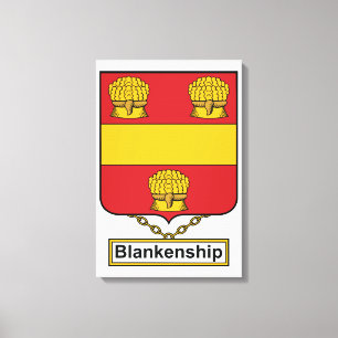 Blankenship familjvapensköld canvastryck