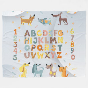 Blanket - ABC brev Fleecefilt