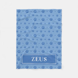 Blanket Blanket Blue Tass Monogram Pet Fleece Blan