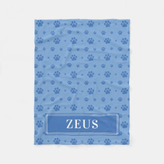 Blanket Blanket Blue Tass Monogram Pet Fleece Blan
