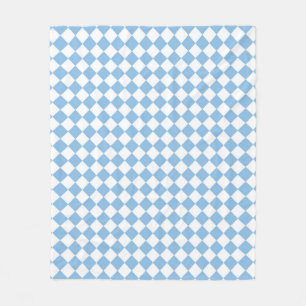 Blanket Blanket Blue White Checker Diamond Patten Fleecefilt