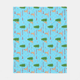 Blanket Blanket för guldjulsbuss Fleecefilt