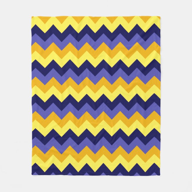 Blanket Blanket Guld Chevrons Medium Fleece Blanke (Framsidan)