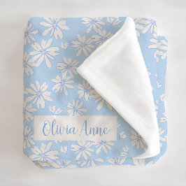 Blanket Blanket i Anpassningsbarna Blommigt Girls  Fleecefilt