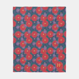 Blanket Blanket i Blommigten Fall Fall Fleecefilt