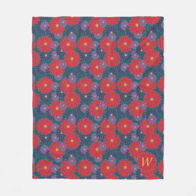 Blanket Blanket i Blommigten Fall Fall Fleecefilt (Framsidan)
