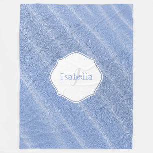 Blanket Blanket i Personligen Blue Sand Ripples Fleecefilt