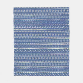 Blanket, blått, klassiskt jultomte fleecefilt