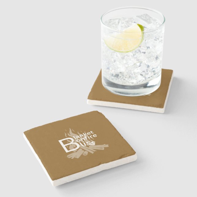 "Blanket bonfire bliss" Coaster  Stenunderlägg (Sidan)