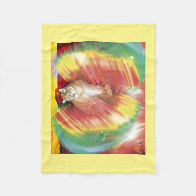 Blanket Cougar Mountain Lejon Home Decore Fleecefilt (Framsidan)