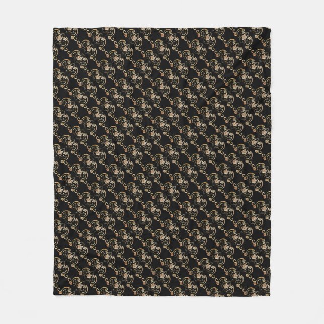 Blanket Fladdermus kinesisk symbol Fleece Blanket (Framsidan)