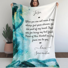 Blanket för Bestkompis med Anpassningsbar Message  Fleecefilt