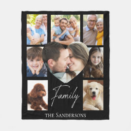 Blanket för Family Photo Collage Fleece Blanket