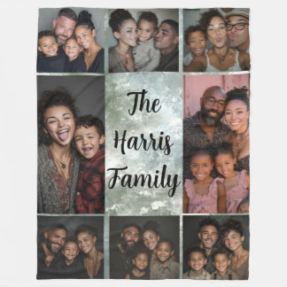 Blanket för Family Photo Collage Fleece Blanket