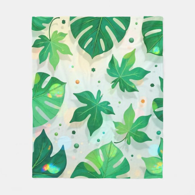 Blanket Hojas al Alba Fleecefilt (Framsidan)