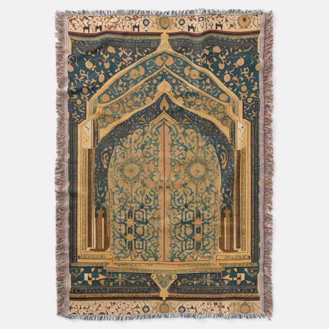 Blanket kastat för muslimsk bön filt (Framsidan Vertikal)