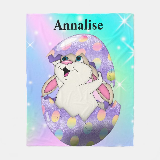 Blanket med bunny fleecefilt (Framsidan)