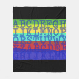 Blanket med engelska brev fleecefilt