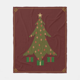 Blanket med jultomte fleecefilt