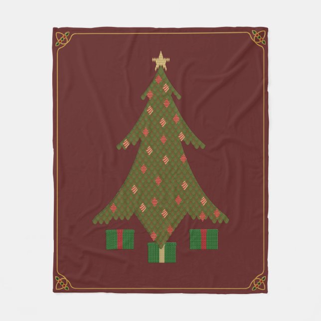Blanket med jultomte fleecefilt (Framsidan)