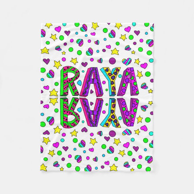 Blanket med namn Raya Fleecefilt (Framsidan)