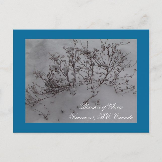 Blanket Snö i Vancouver Vykort (Framsida)