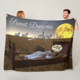 Blanket Sweet Dreams Child Counting Sheep Fleecefilt
