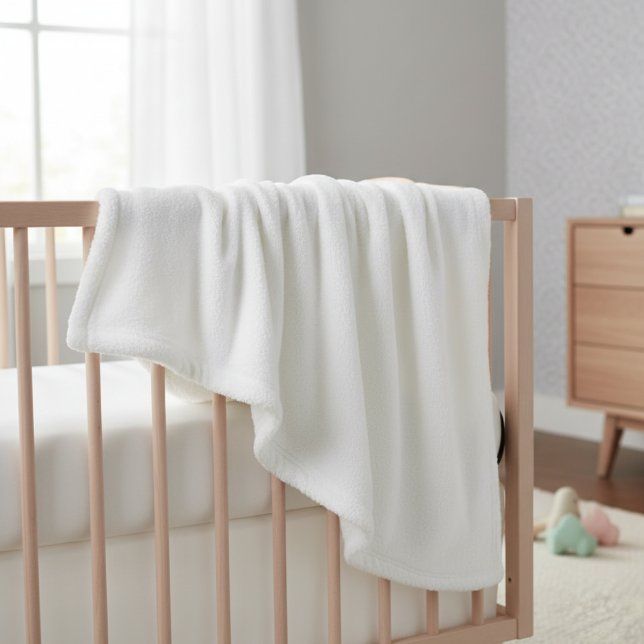blanket white solid color trendy fleecefilt (Skapare uppladdad)
