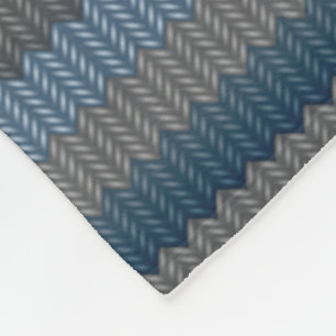 Blanketblåa Sticka-utskrifter från Winter Sticka Fleecefilt