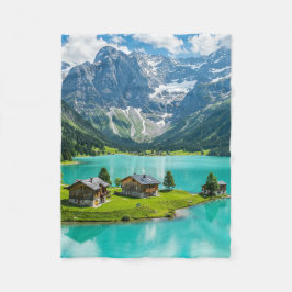 "BlanketBliss: Utrymme vid en alpregion" Fleecefilt