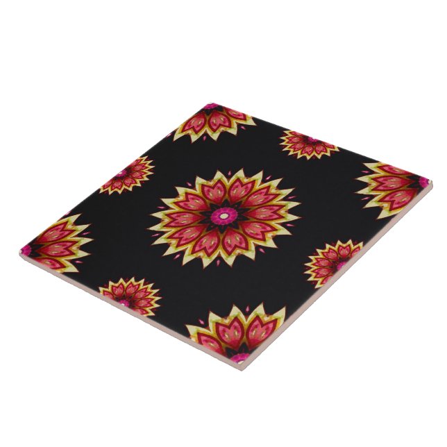 Blanketblommor på svart kakelplatta (Sidan)
