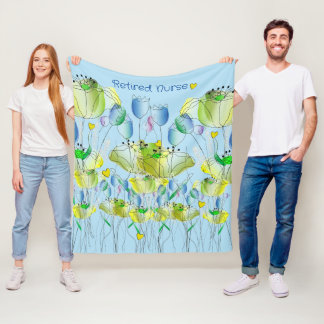 Blanketljusblå för återvunnen sjuksköterska fleecefilt