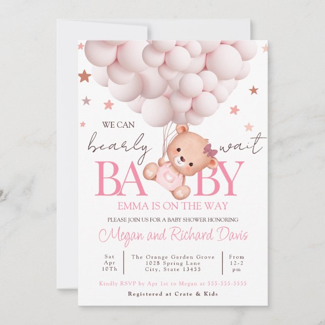 Blankett Barly Sweet Baby Inbjudningar (Framsida)