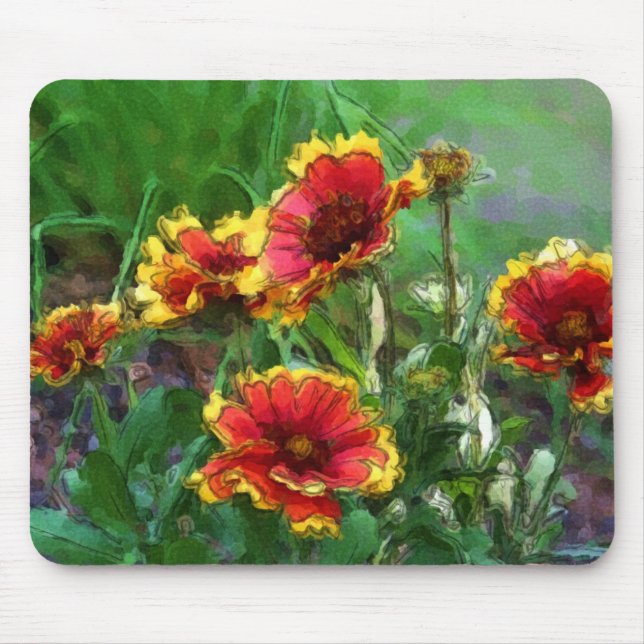Blankett Daisy Flowers Watercolor Art Musmatta (Framsidan)