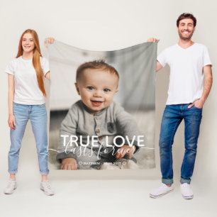 Blankett för äkta kärlek Baby-fotofleece Fleecefilt