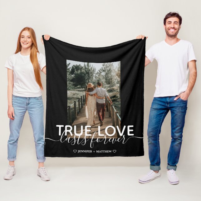 Blankett för äkta kärlek Bröllop par Photo Fleece  (På plats)