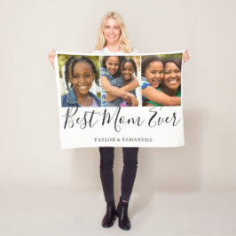 Blankett för bästa Mamma 3-fotokopia Fleecefilt