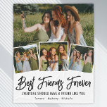 Blankett för bästa vän för Photo Collage Fleece<br><div class="desc">Denna moderna filt från BFF bild är ett absolut måste för era bästa vänner! Med en enkel vit bakgrund som kan ändras till valfritt färg, har den här unika filten också fyra av dina mest värdefulla foton med dina närmaste vänner, den söta och meningsfulla vänskapen som säger "alla bör ha...</div>