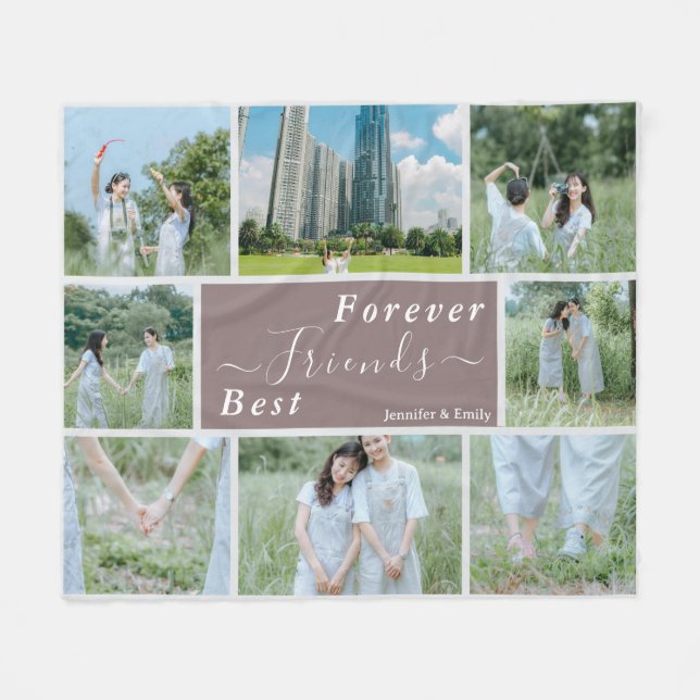 Blankett för bästa vänner för Anpassningsbarna Fot Fleecefilt (Framsidan (Horisontell))