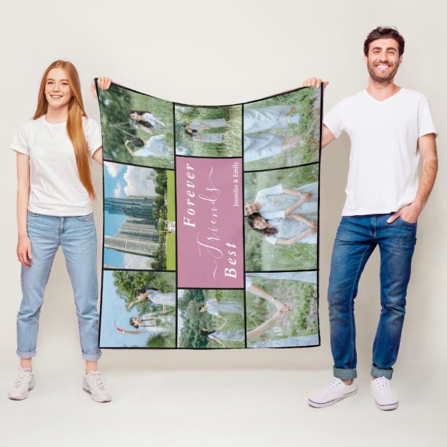 Blankett för bästa vänner för Anpassningsbarna Fot Fleecefilt (På plats)