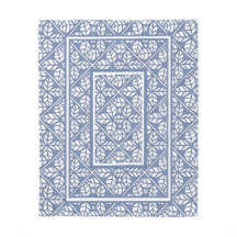 Blankett för blå och vit löv