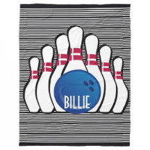 Blankett för Bowling Design Fleece Blanket