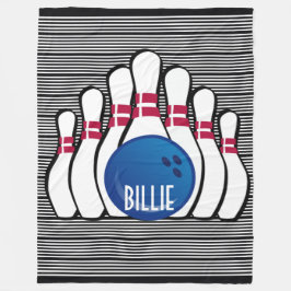 Blankett för Bowling Design Fleece Blanket