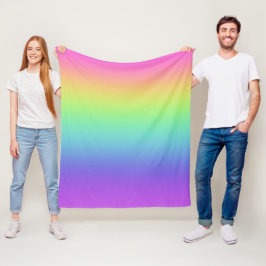 Blankett för Bright Rainbow Gradient Fleece Blanke
