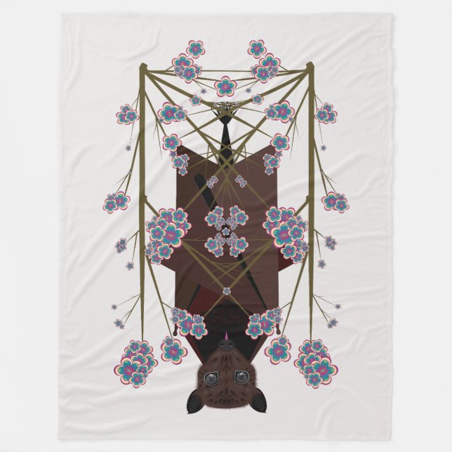 Blankett för flygande räv (3 storlekar) fleecefilt (Framsidan)