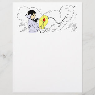 Blankett för flygdagspapper för Windy Kite Reklamblad