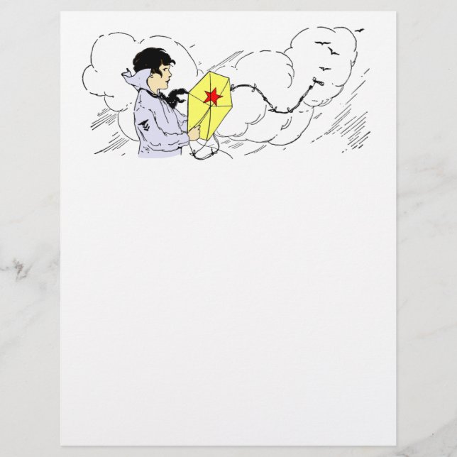 Blankett för flygdagspapper för Windy Kite Reklamblad (Framsidan)